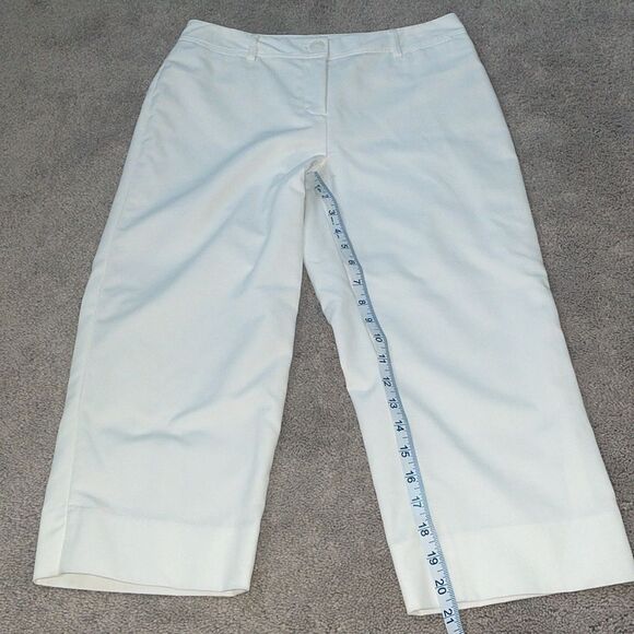 Rafaella Crop Pants White Size 6P - Picture 6 of 11